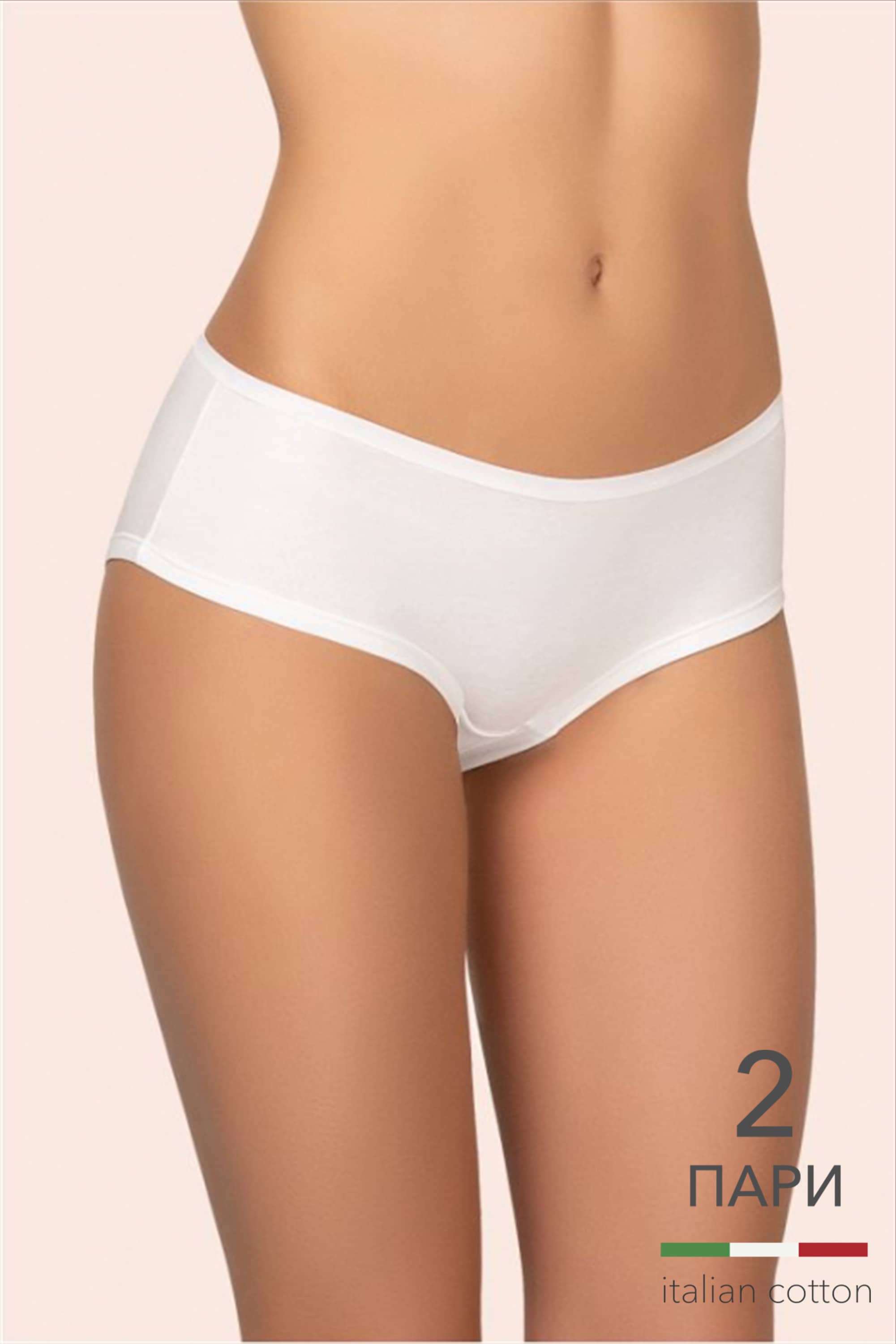 Труси шорти для жінок Kleo 132 С Cotton 2 од. антично-білий/антично-білий-image