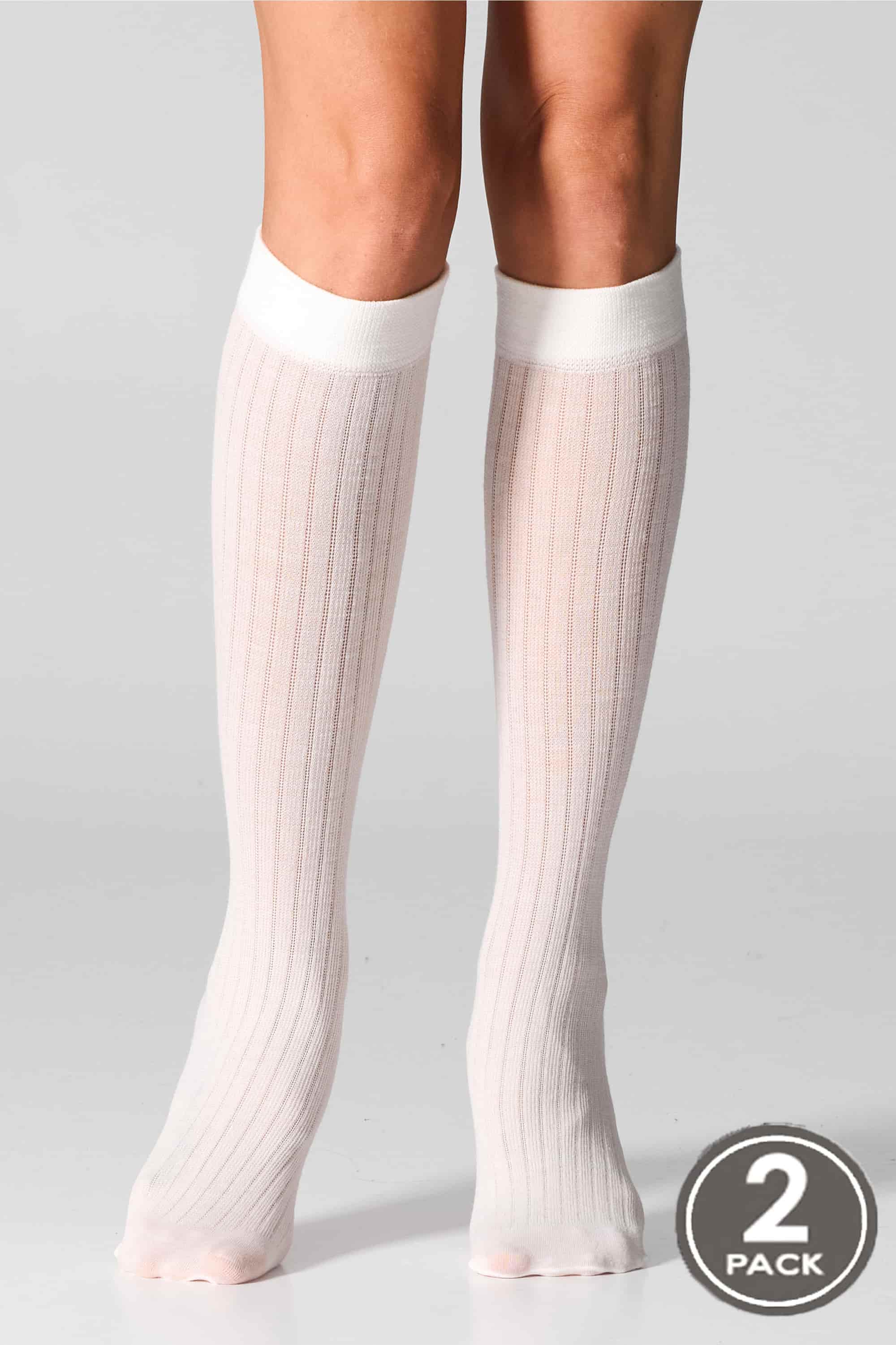 Гольфиі вовняні для жінок Legs KW22 Knee high wool merino (2 пари) слонова кістка-image