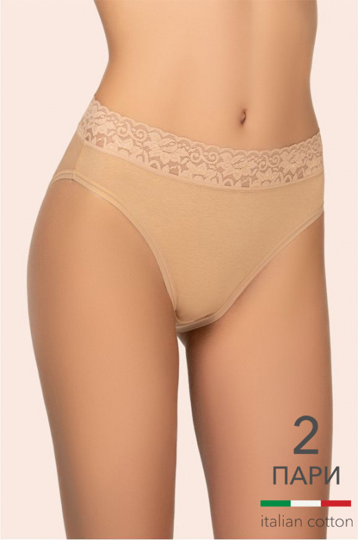 Труси бріфи для жінок Kleo 167 С Cotton 2 од. бежевий/бежевий-image