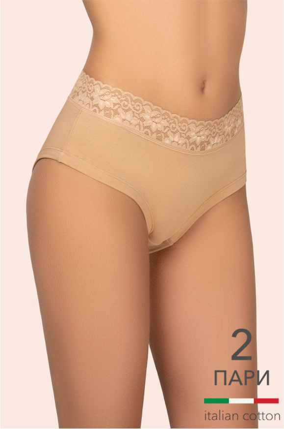 Труси шорти для жінок Kleo 168 С Cotton 2 од. бежевий/бежевий-image