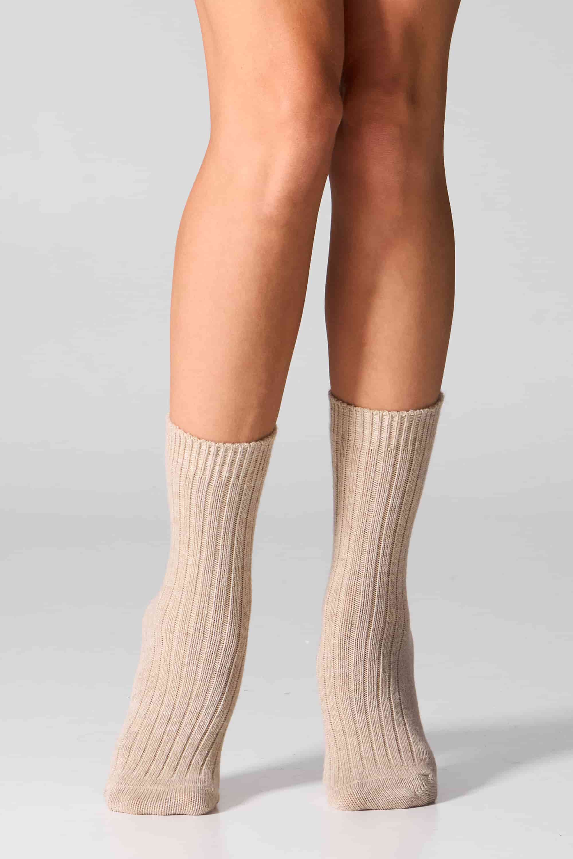 Шкарпетки вовняні довгі для жінок Legs SCM26 Socks cashmere merino бежевий-image