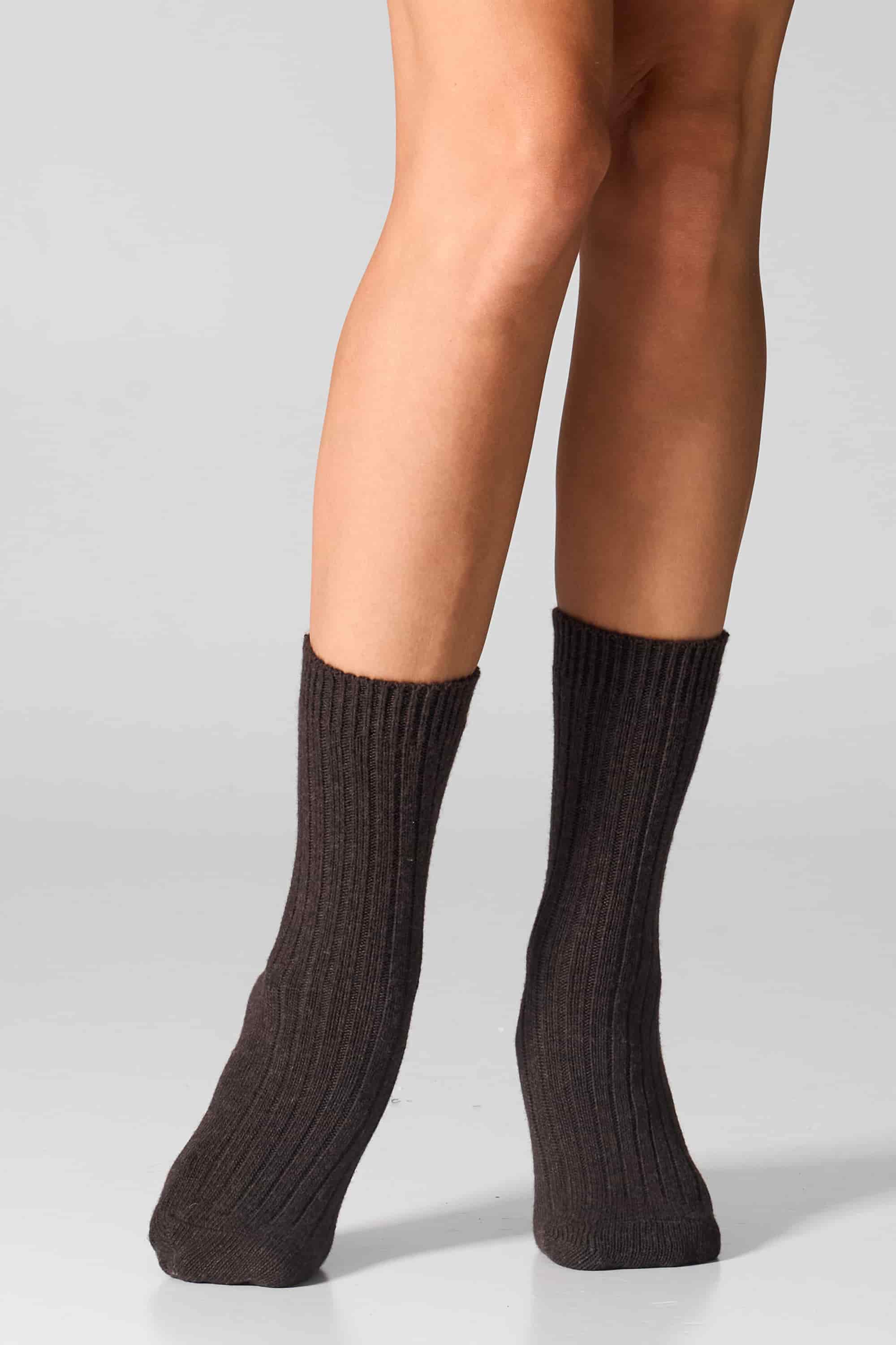 Шкарпетки вовняні довгі для жінок Legs SCM26 Socks cashmere merino браун-image