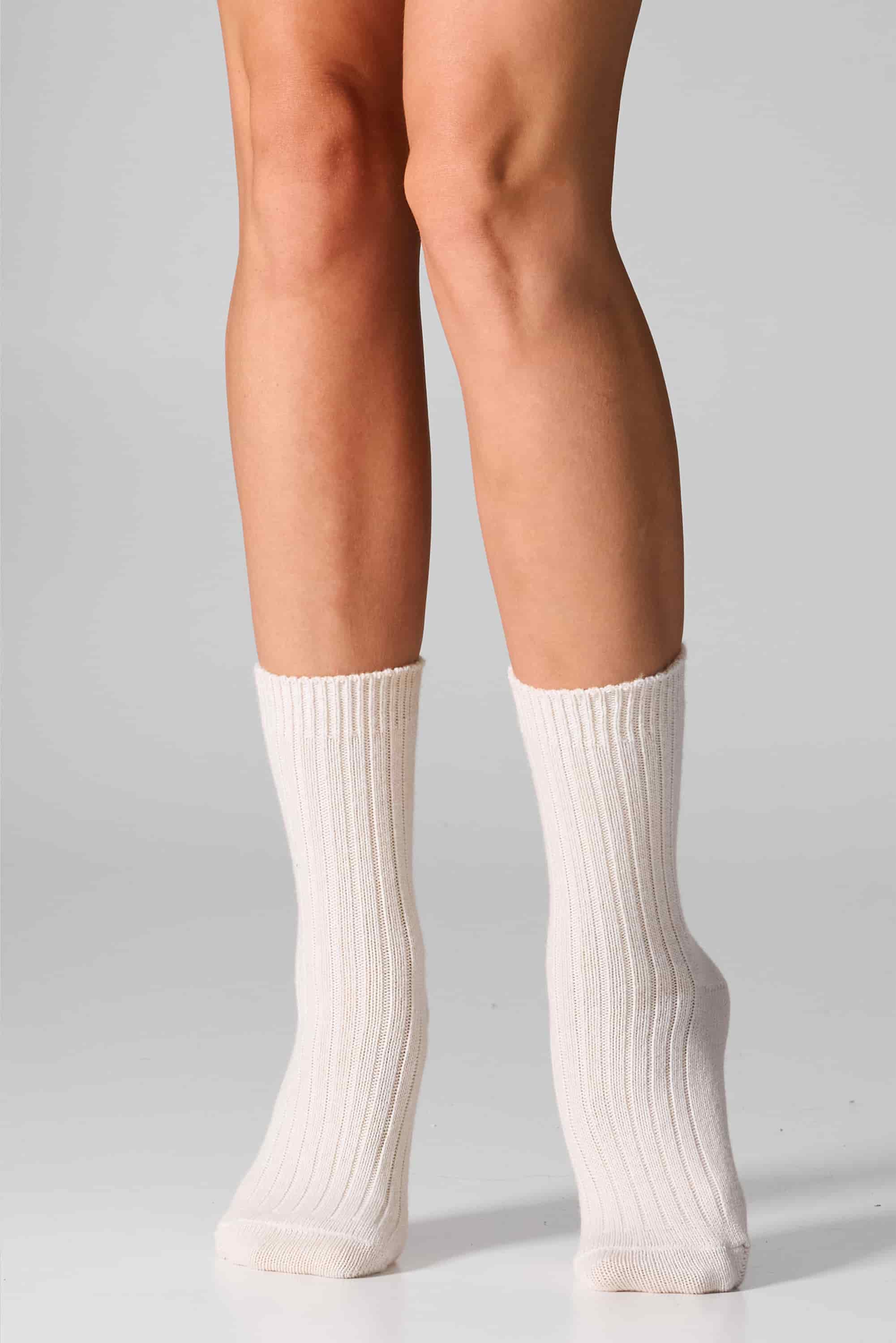 Wool socks long for women Legs SCM26 Socks cashmere merino milk-image