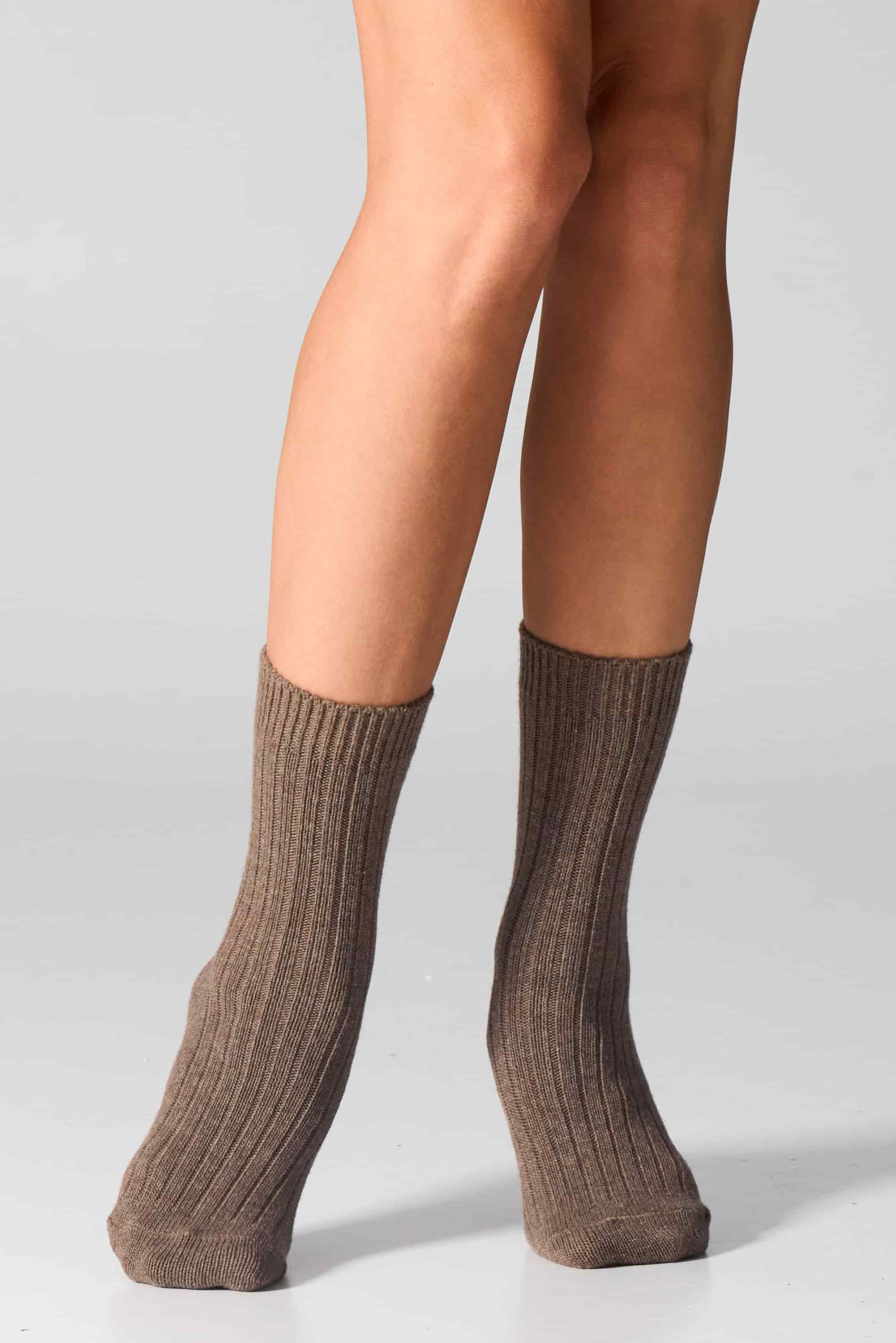Шкарпетки вовняні довгі для жінок Legs SCM26 Socks cashmere merino кава-image