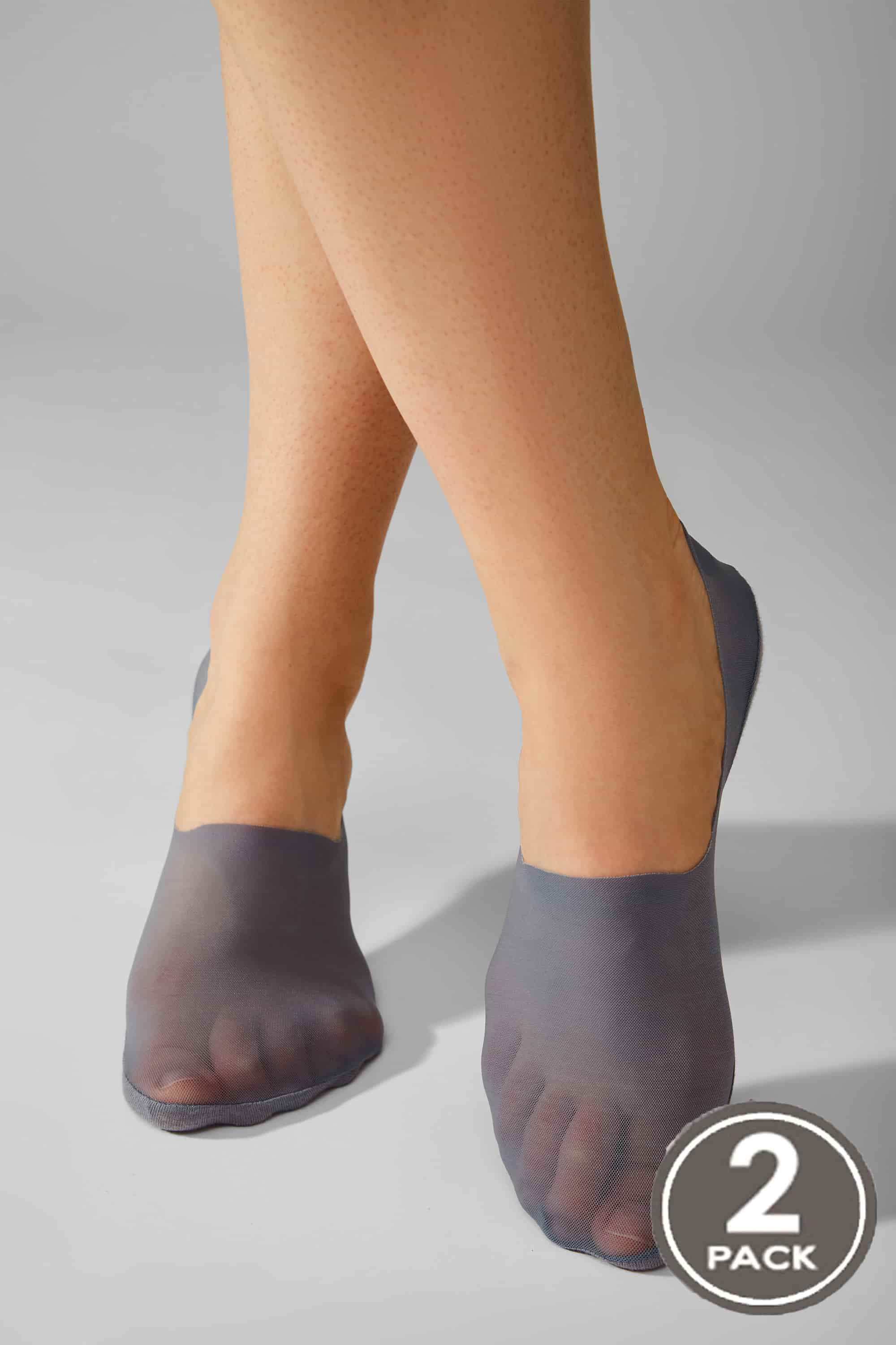 Invisible socks for women Legs 731 Sneacker invisible tulle (2 пари) (2 pack) dusty rose/grey-image