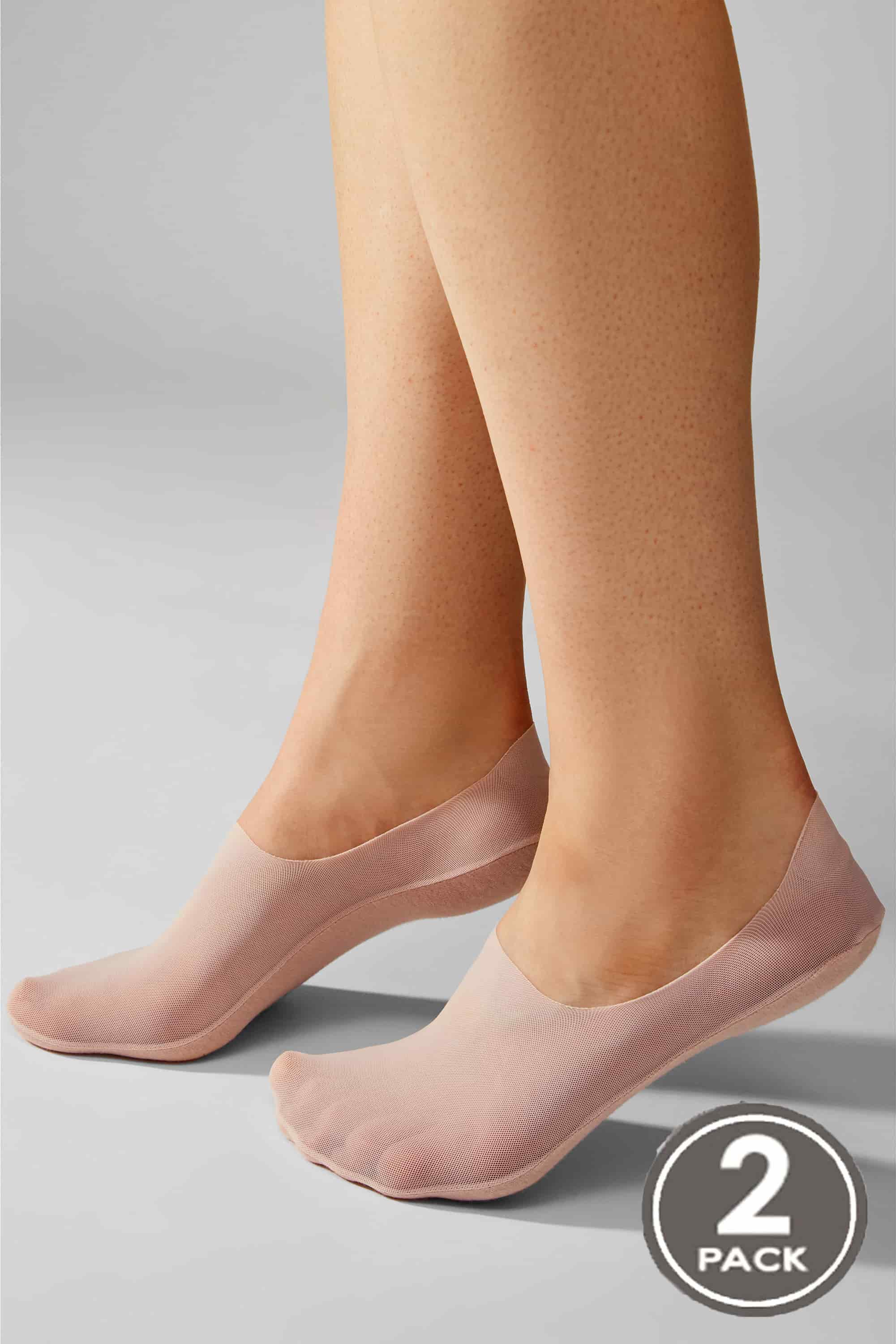 Invisible socks for women Legs 731 Sneacker invisible tulle (2 пари) (2 pack) milk/pudra-image