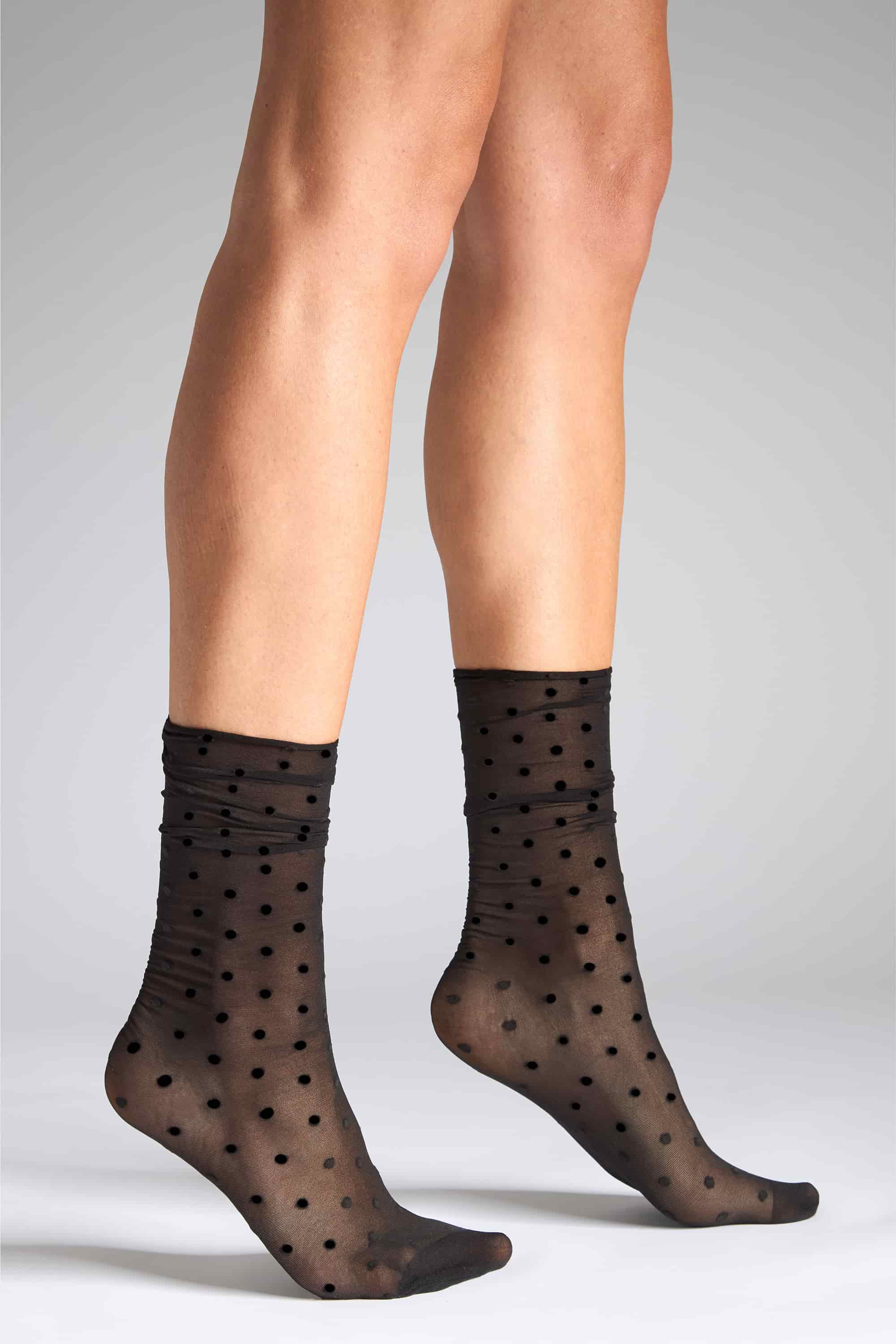Socks with dots for women Legs G11 Socks points nero/nero-image