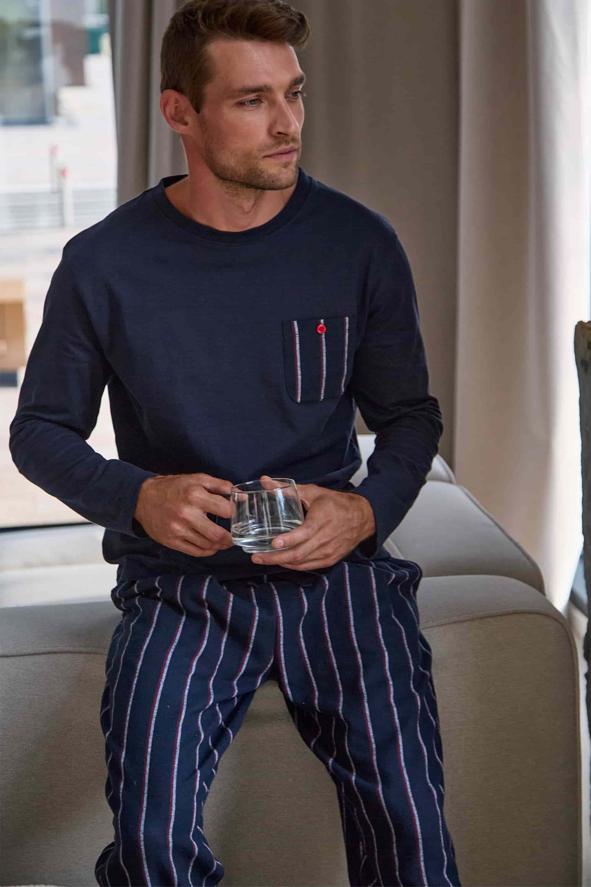 Pajamas for men Naviale MH528-02 Toronto northern blue-image