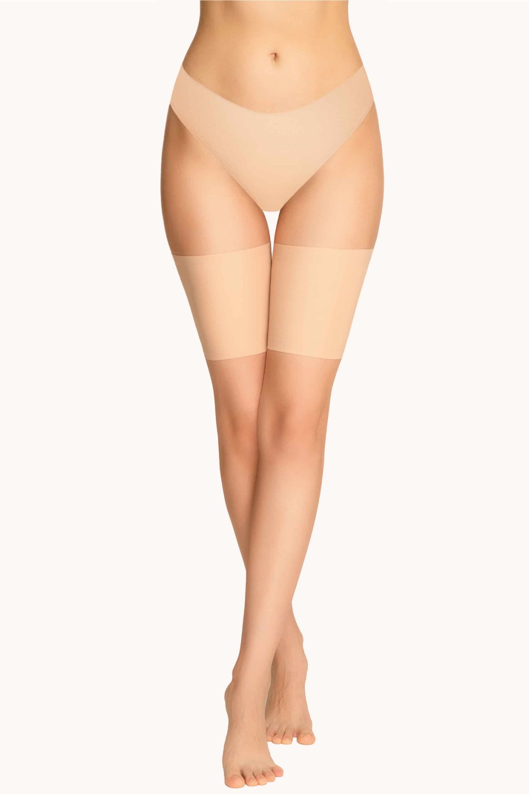 Смужки на стегна проти натирання для жінок Legs 171 Micro stripes on hips бежевий-image
