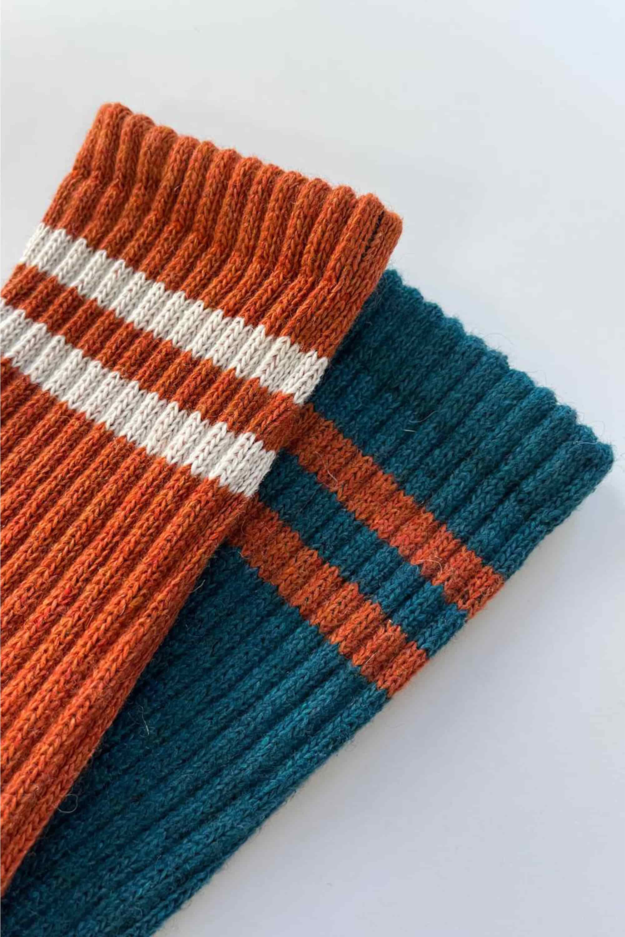 Шкарпетки вовняні довгі для жінок Legs W21 Socks wool terry 2 од. теракота/оушен-image