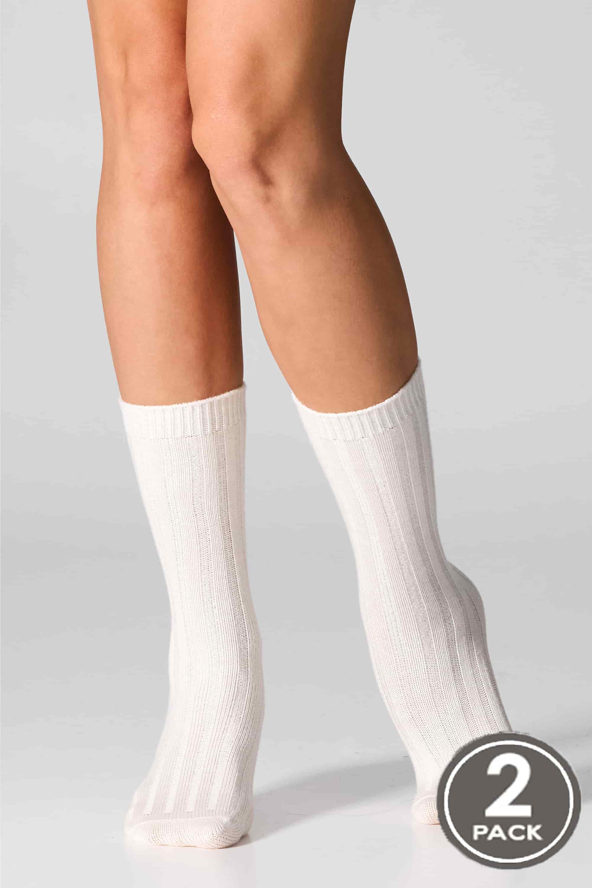 Шкарпетки теплі довгі для жінок Legs W22 Socks angora rabbit (2 пари) мілк-image
