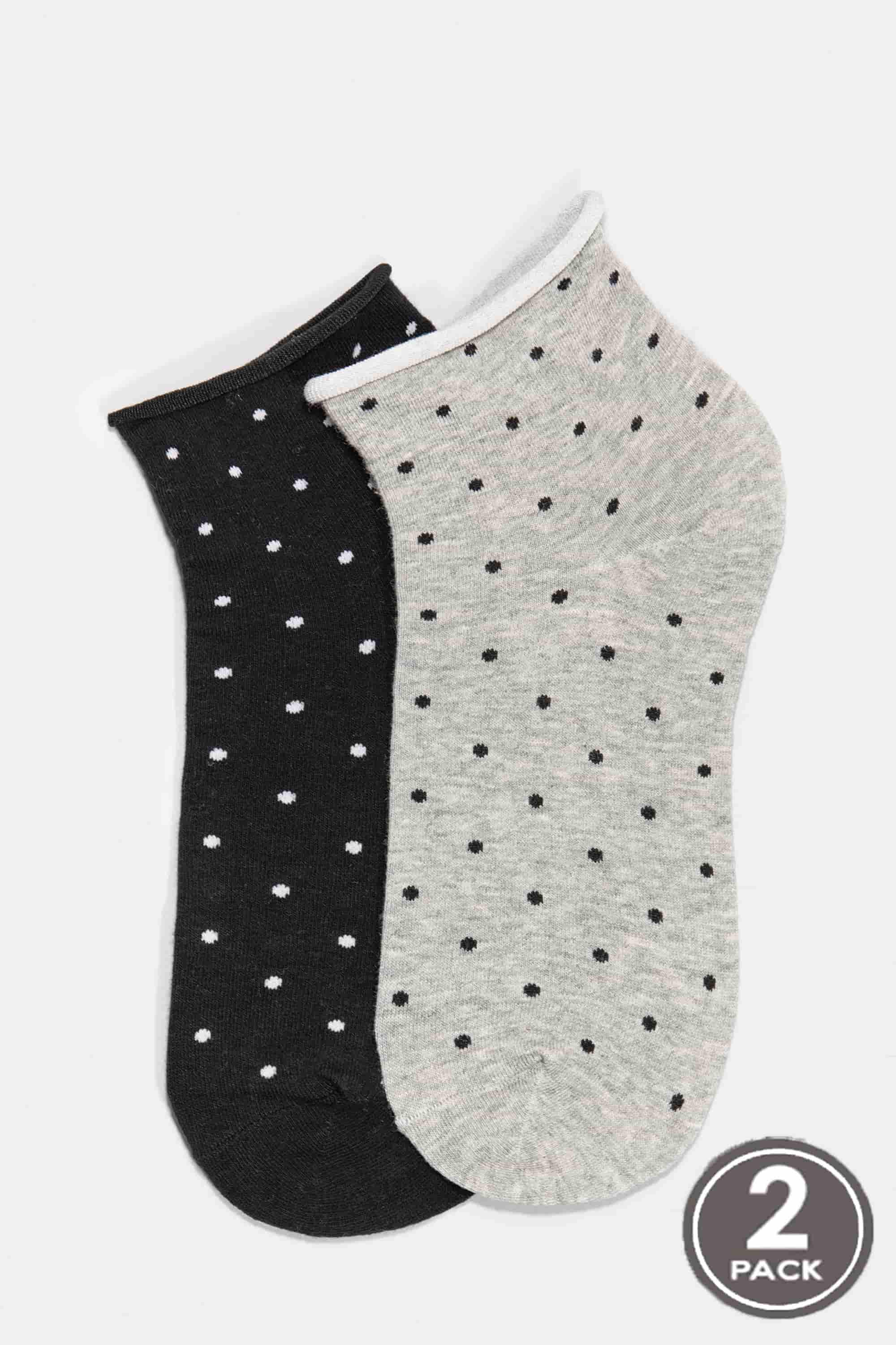 Шкарпетки бавовняні для жінок Legs G13 Socks cotton points 2 од. чорний/грей-image