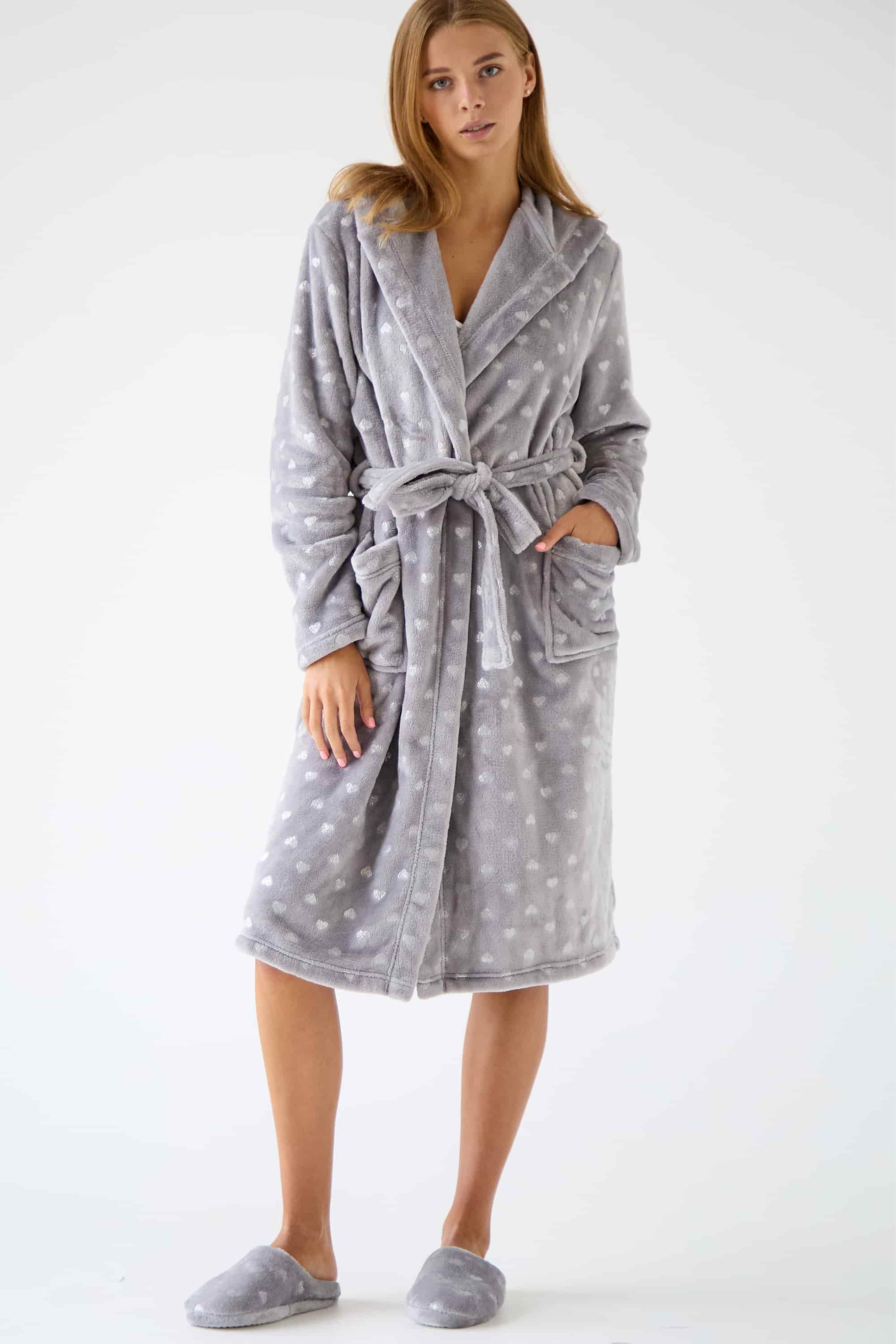 Bathrobe for women Naviale LH561-06 Royal mile melange heart-image