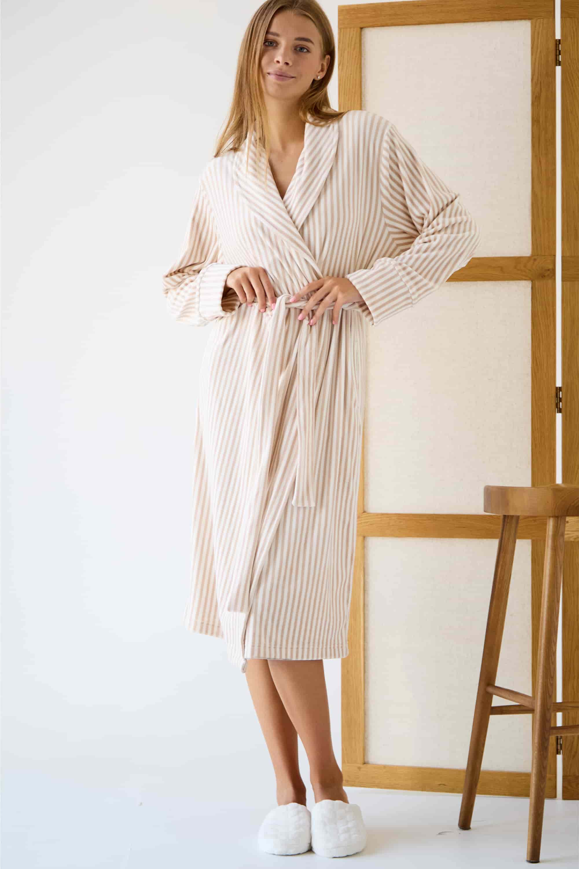 Bathrobe for women Naviale LH561-07 Normandy sandy-image