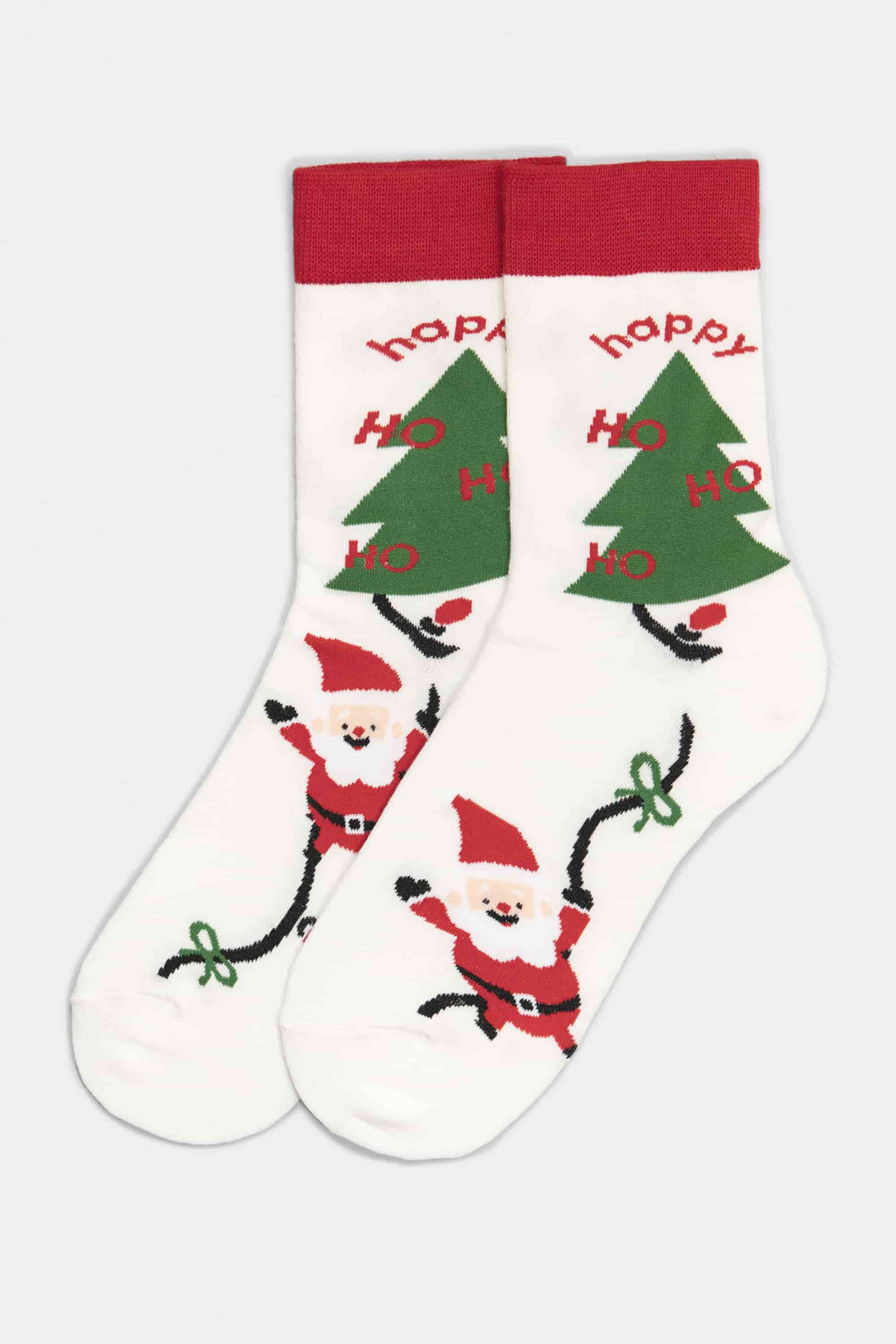 Cotton socks long for women Legs CW124 Christmas socks cotton milk-image