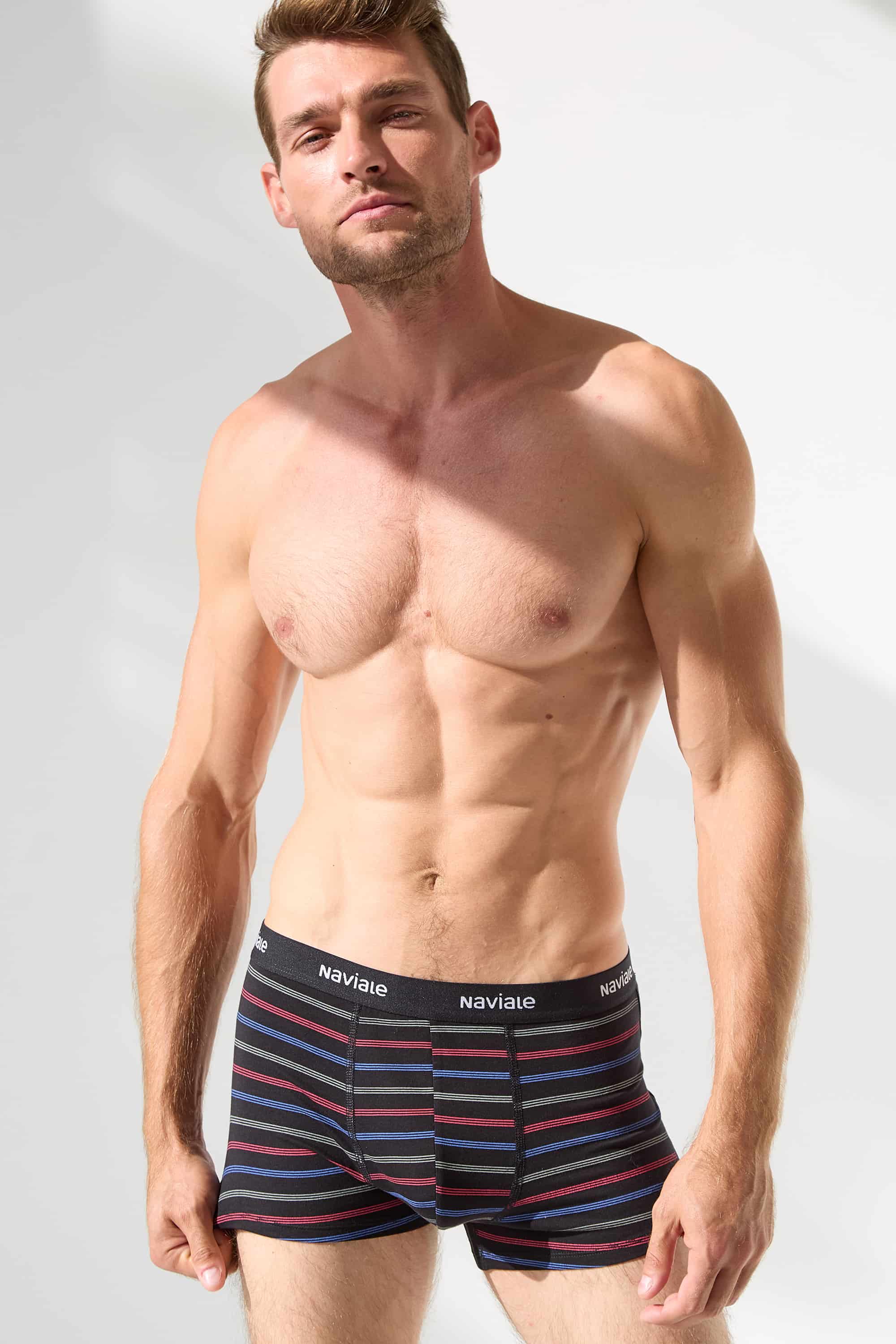 Underpants for men Naviale MU212-02 Aston black with colored tan-image
