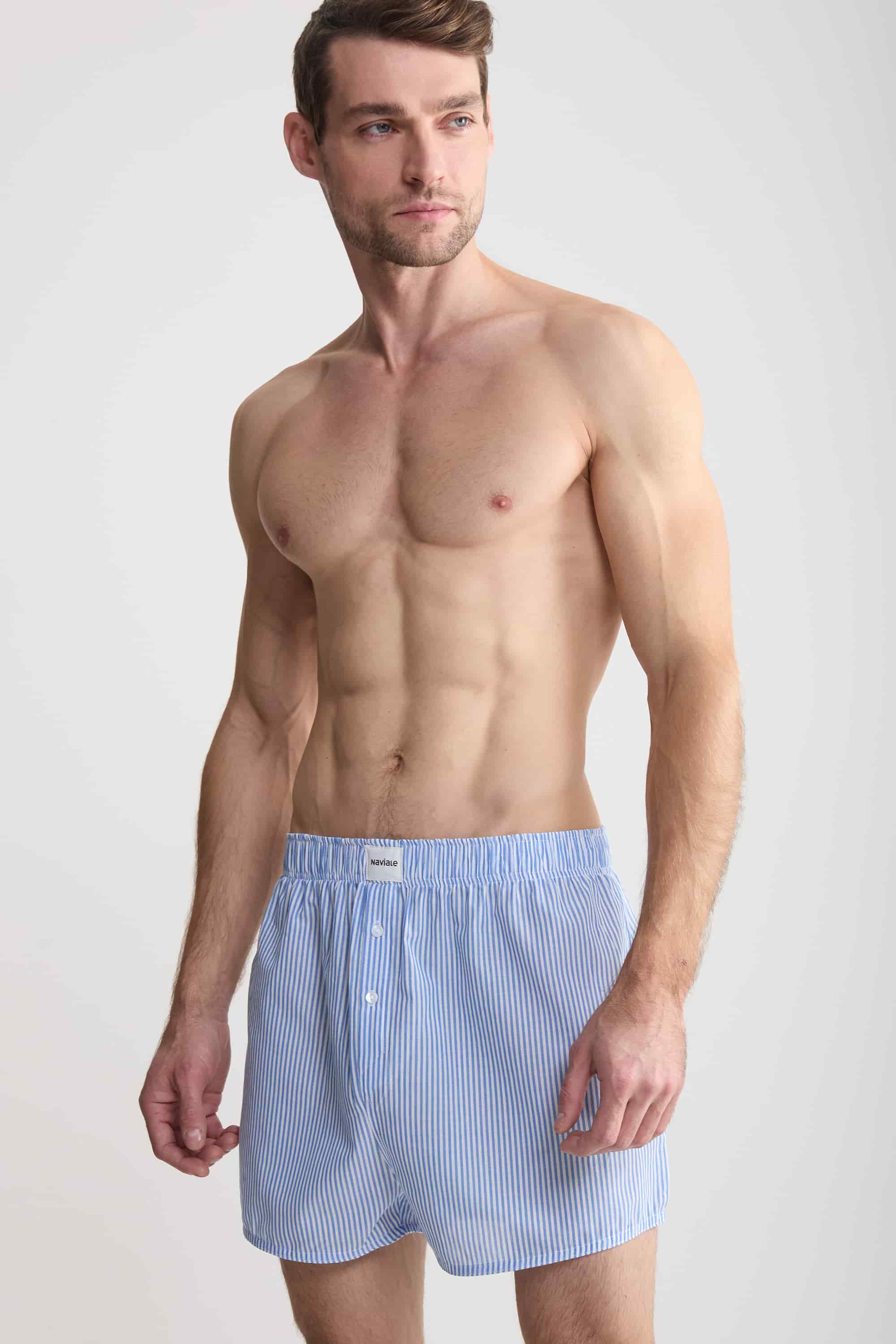 Underpants shorts for men Naviale MU242-01 Romeo light blue-image