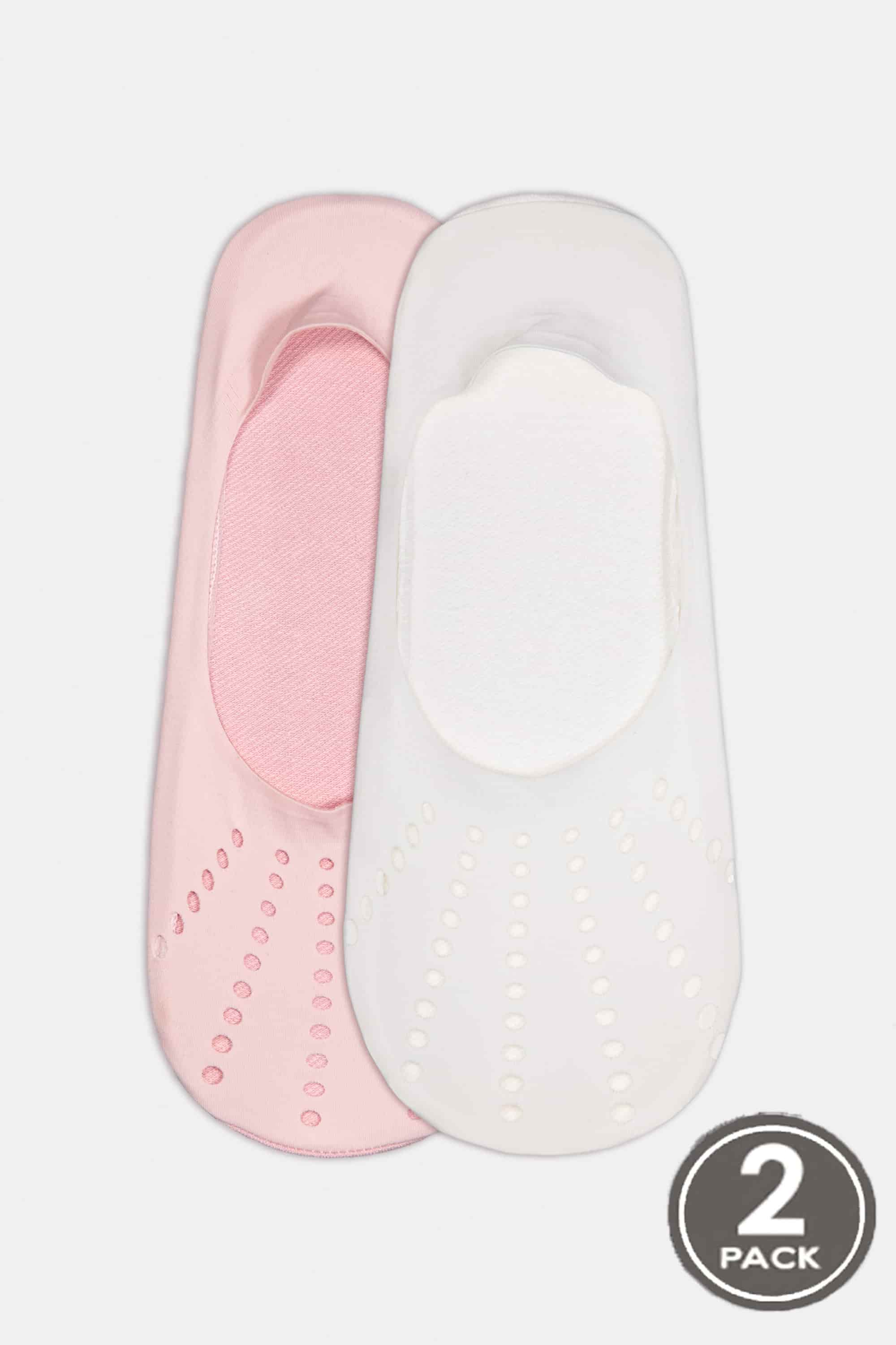Invisible socks for women Legs 733 Classic perfo silicone band (2пари) milk/rose-image