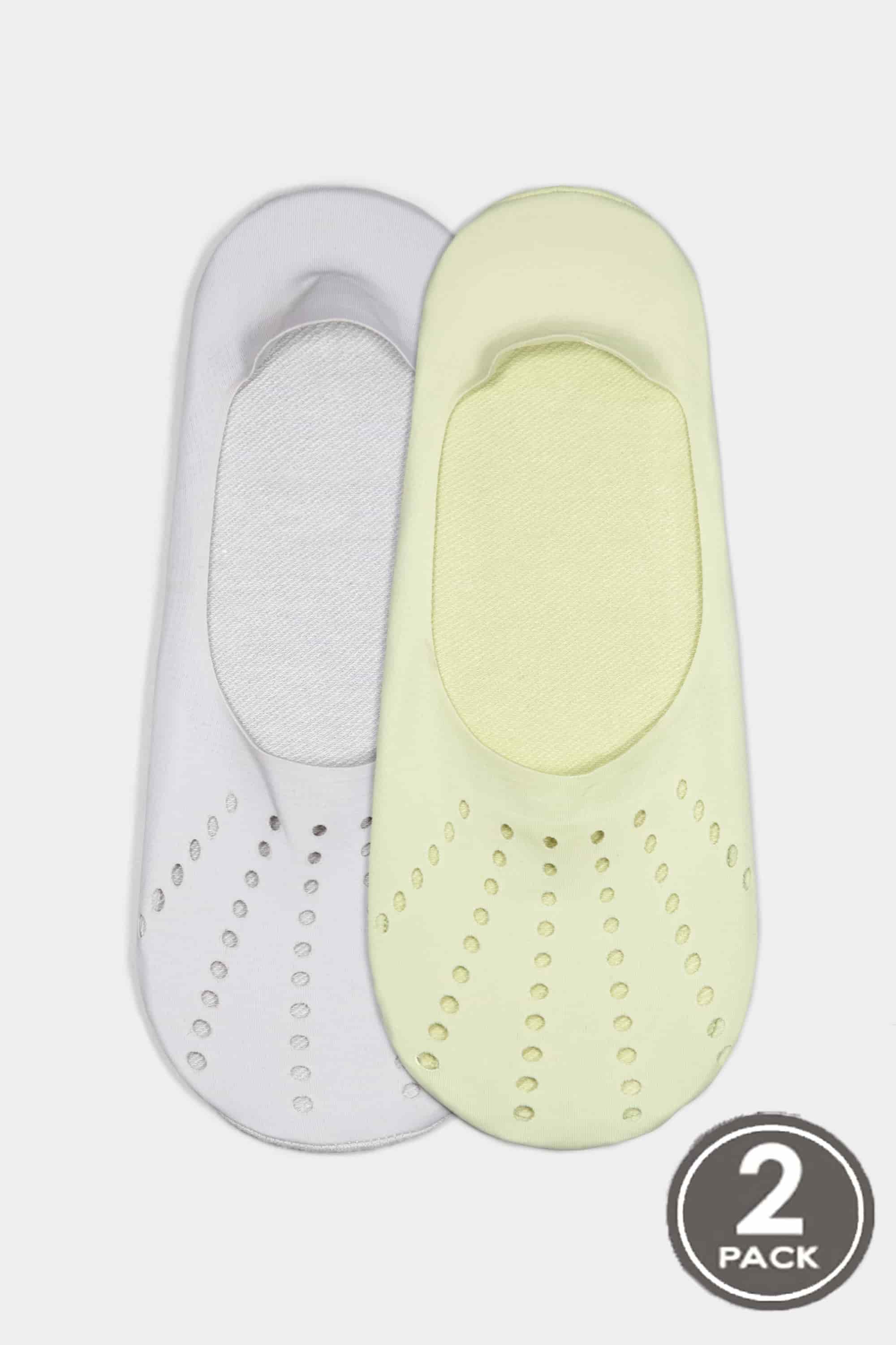 Invisible socks for women Legs 733 Classic perfo silicone band (2пари) grey/pistache-image