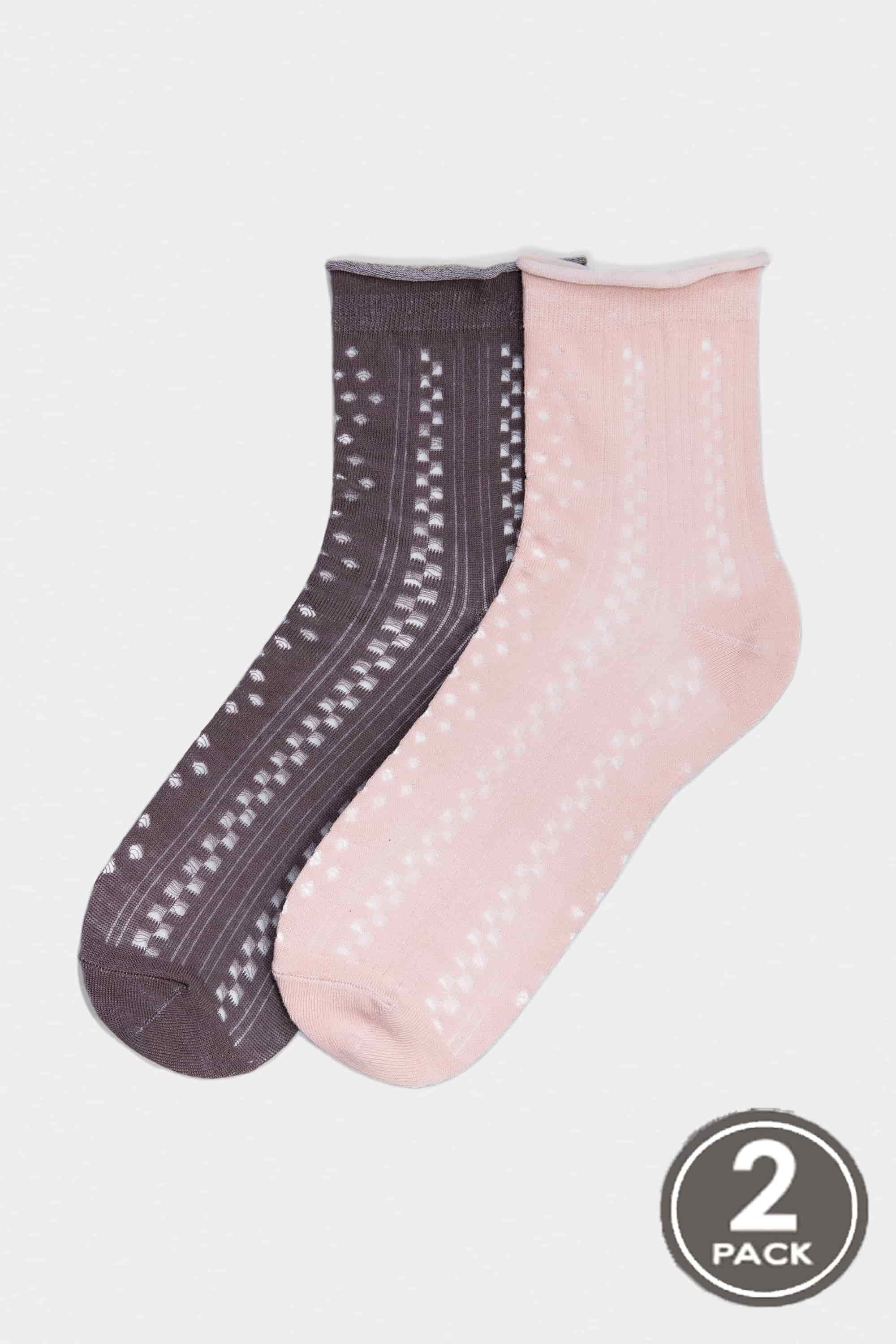 Шкарпетки бавовняні довгі для жінок Legs G16 Socks cotton rhomb (2 пари) 2 од. какао/лате-image