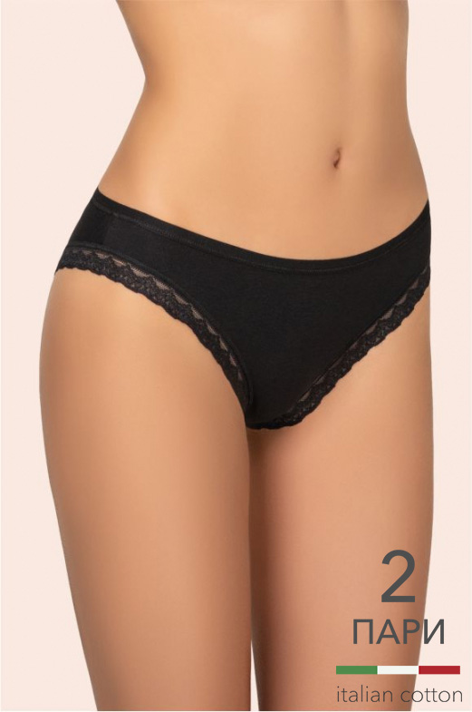 Труси бріфи для жінок Kleo 147 C Cotton 2 од. чорний/чорний-image
