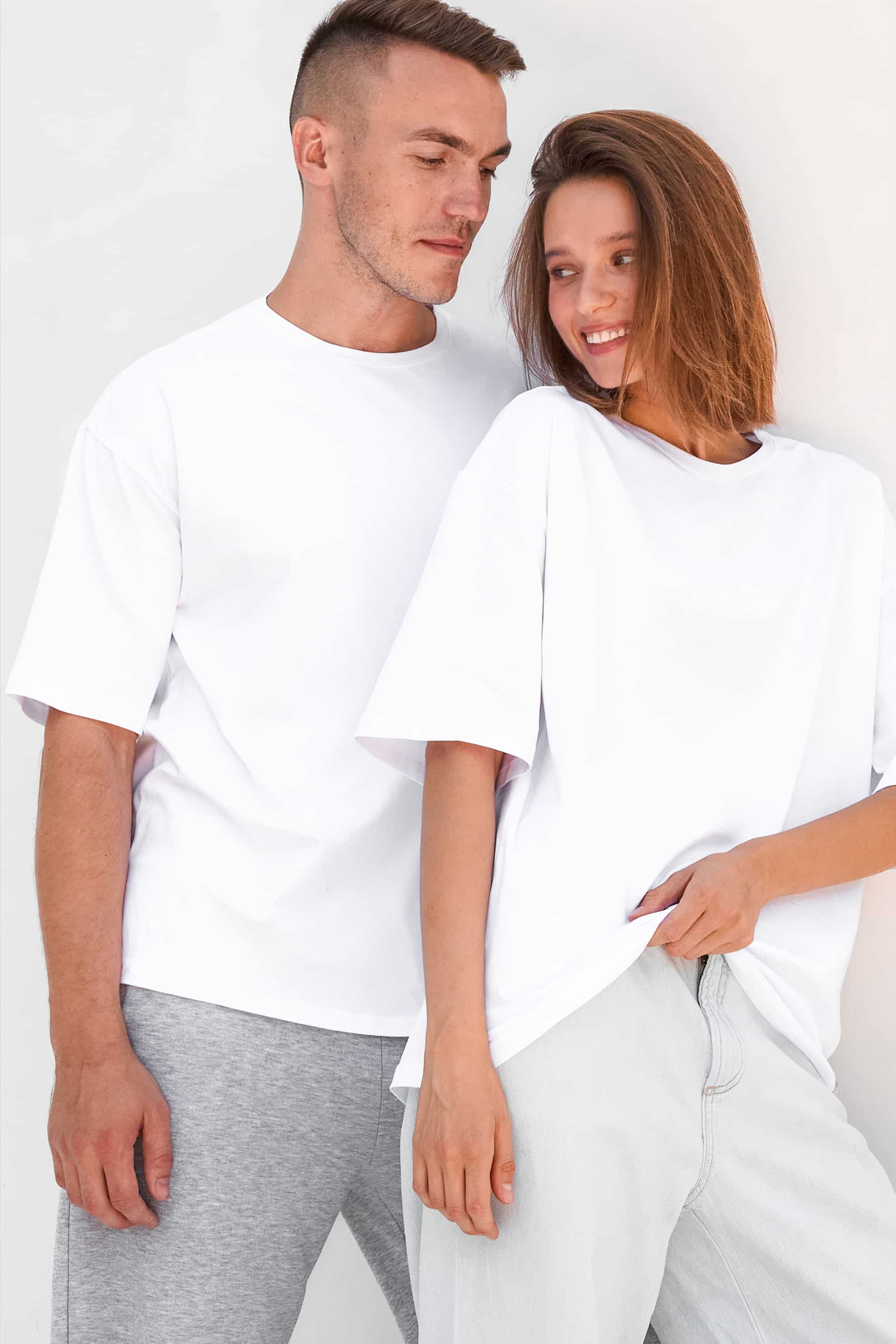 T-shirt oversize unisex Naviale UH320-01 Oversize unisex delta white-image