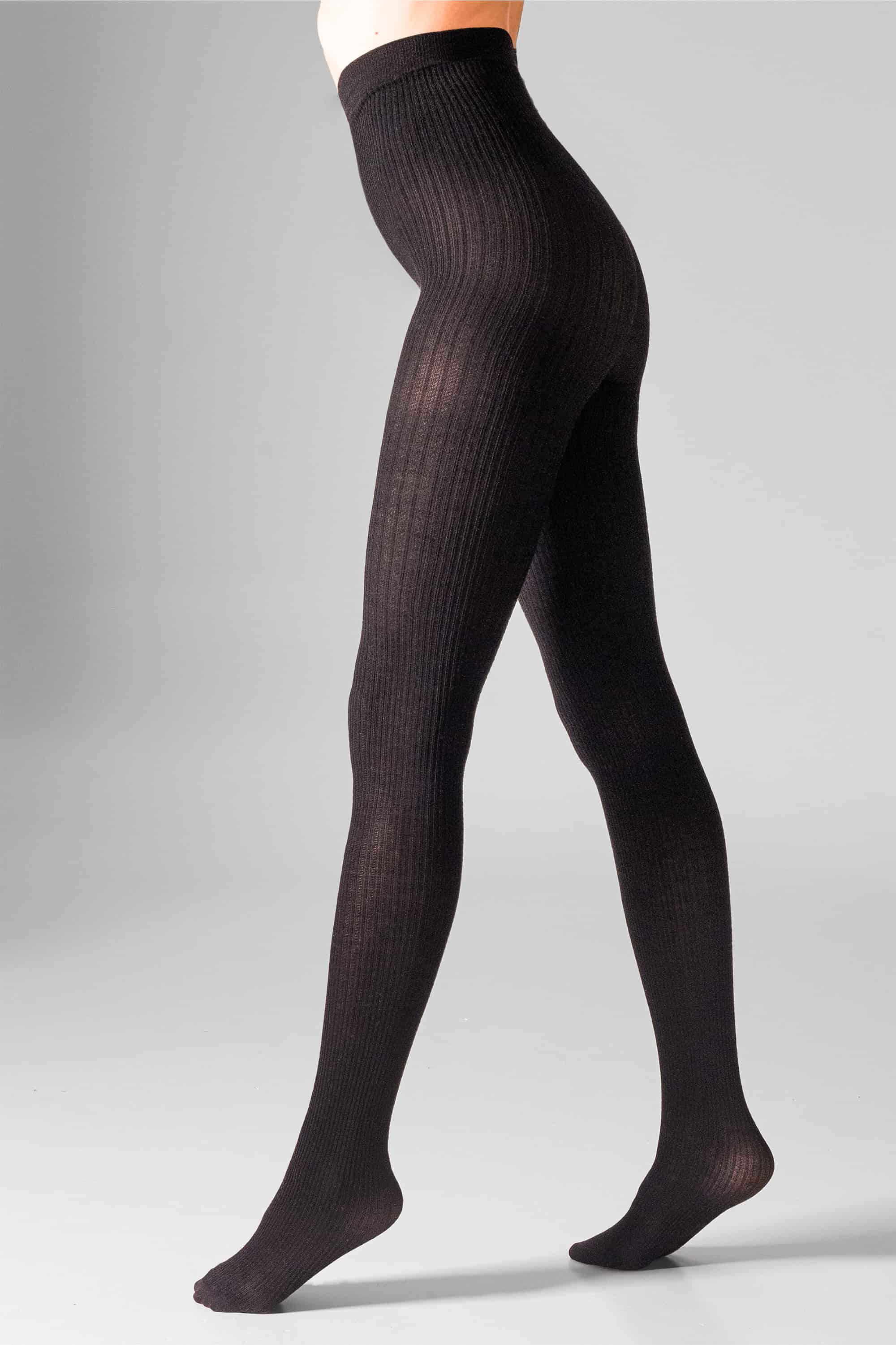 Patterned tights for women Legs L2010 Wool merino brown melange-image