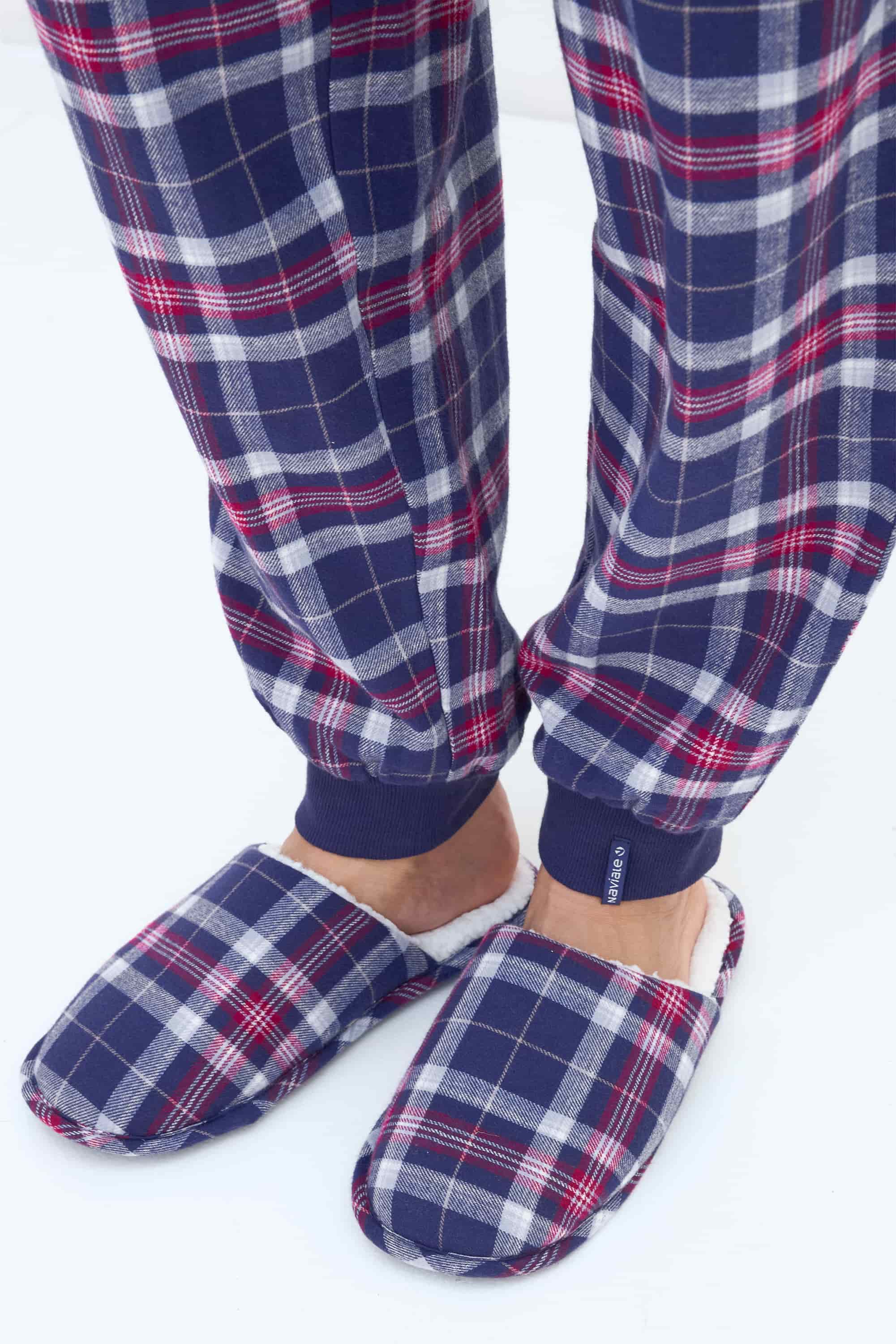 Slippers Naviale UH581-07 Scotch burgundy blue-image