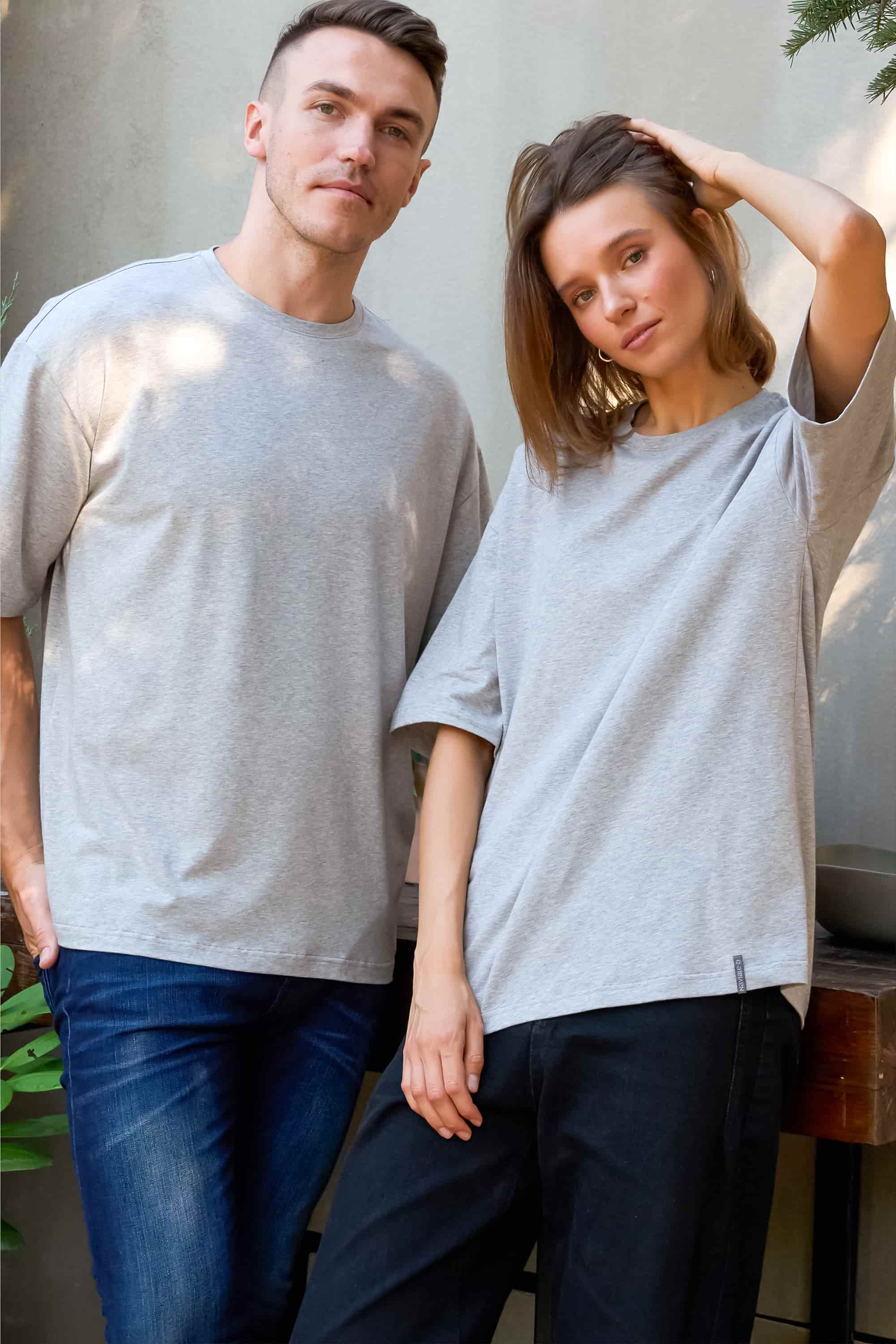 T-shirt unisex Naviale UH320-06 Oversize unisex delta melange-image