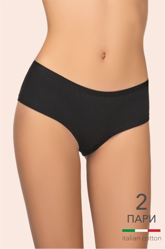 Труси шорти для жінок Kleo 132 С Cotton 2 од. чорний/чорний-image