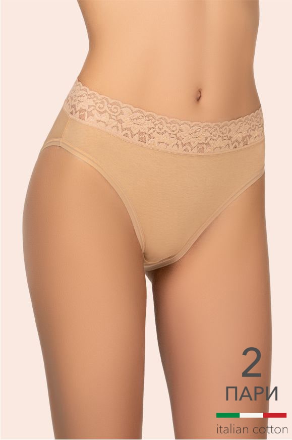 Труси сліпи для жінок Kleo 142 C Cotton 2 од. бежевий/бежевий-image