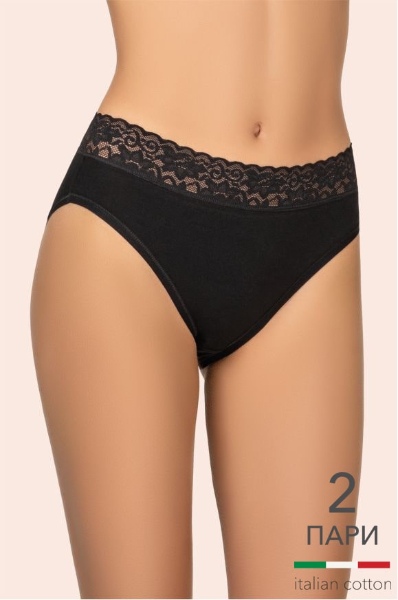 Труси сліпи для жінок Kleo 142 C Cotton 2 од. чорний/чорний-image