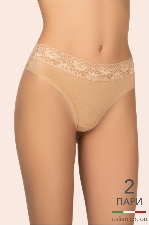 Труси стрінги для жінок Kleo 151 C Cotton 2 од. бежевий/бежевий-image