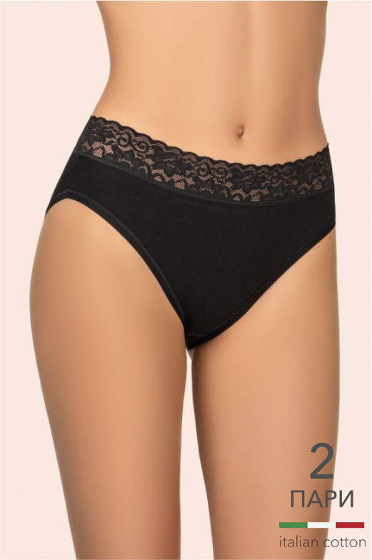 Труси бріфи для жінок Kleo 167 С Cotton 2 од. чорний/чорний-image